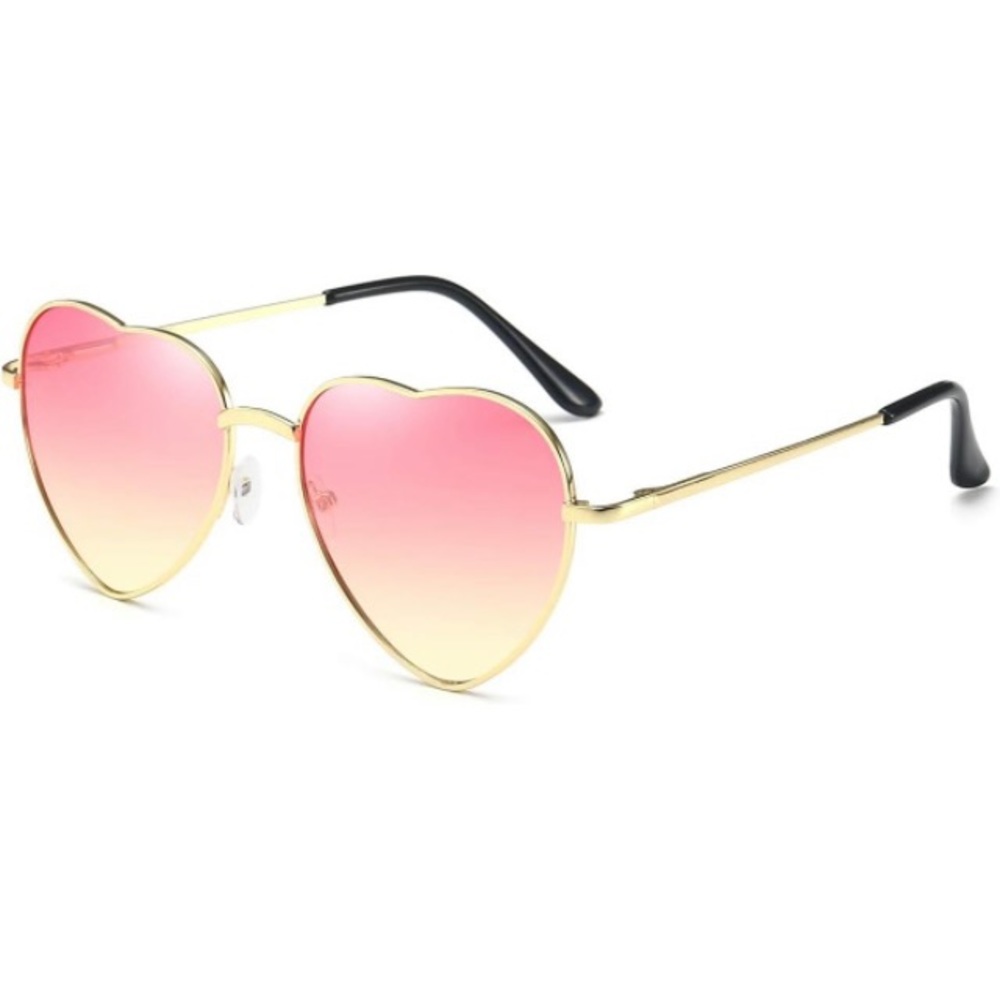 Pink Gradient Heart Shaped Sunglasses